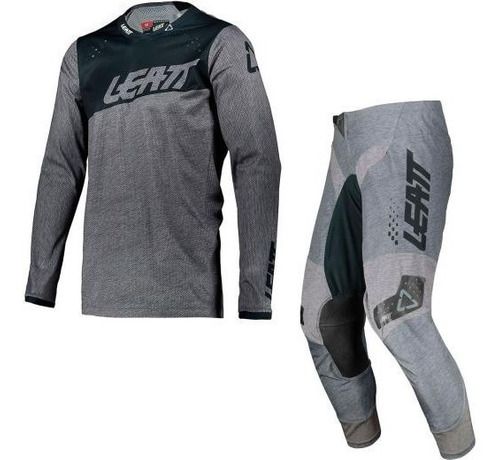 Conjunto Para Motocross Camisa + Calça Leatt 4.5 Lite Cinza