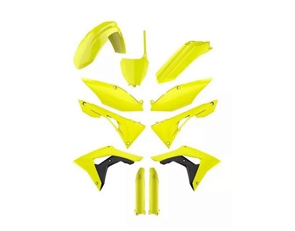 Kit Plastico Crf 450r 17-18 Amarelo Fluor -  Polisport