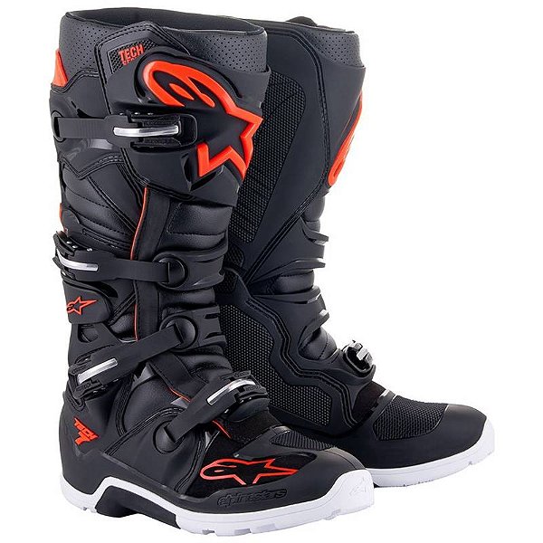 Bota Alpinestars Tech 7 Enduro - Preto/Vermelho