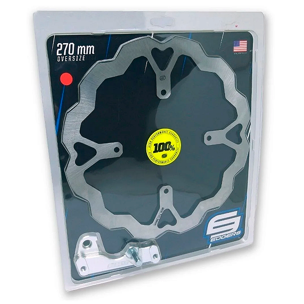 Disco de Freio Dianteiro HONDA CRF 230 CRF 250F XR 200 EVO Oversize 270mm + Adaptador Edgers