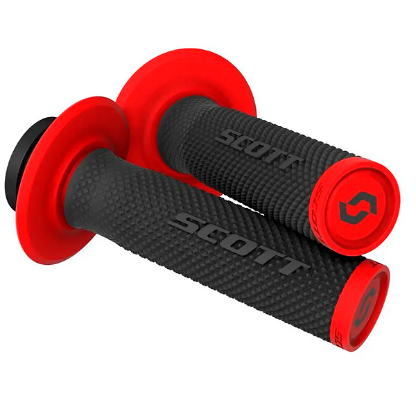 Manopla Scott Lock On SX II Preto/Vermelho
