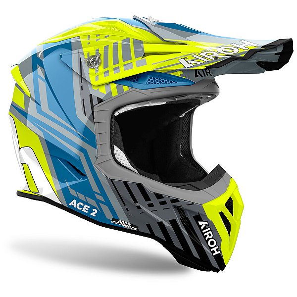 Capacete Airoh Aviator Ace 2 Proud Amarelo/Azul