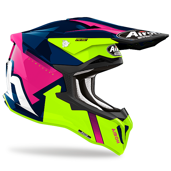 Capacete Airoh Strycker Blazer Azul/Rosa