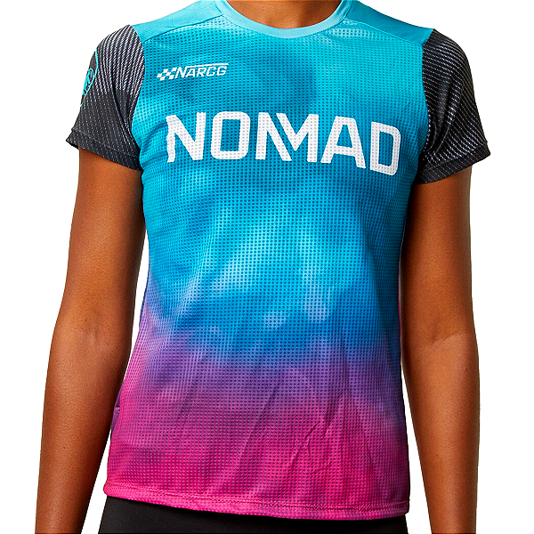 Camisa Nomad Trail Core Rainbow Feminina Manga Curta