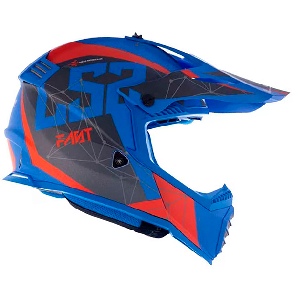 Capacete LS2 MX437 Fast Evo Alpha Azul