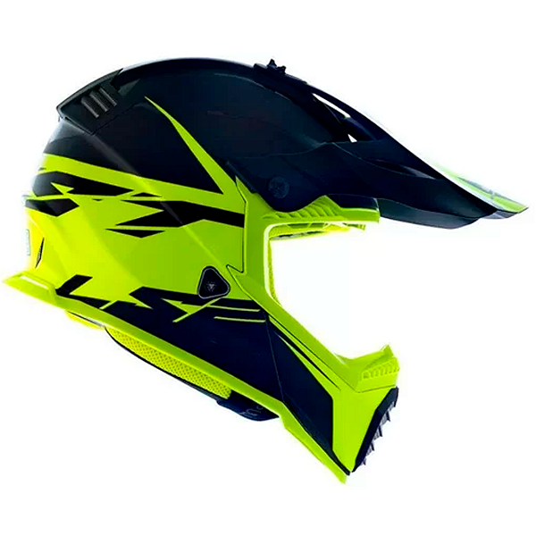 Capacete LS2 MX437 Fast Evo Roar Preto/Amarelo