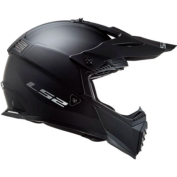 Capacete LS2 MX437 Fast Evo Monocolor Preto