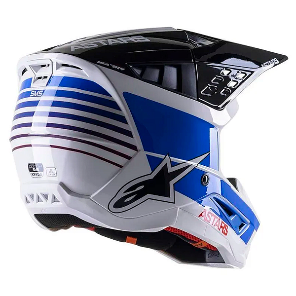 Capacete Alpinestars SM5 Speed Branco/Vermelho/Preto