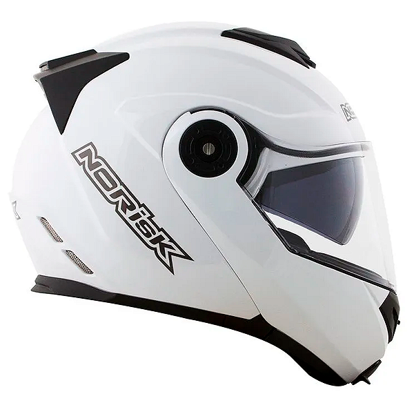 Capacete Norisk Route FF345 Articulado Monocolor Branco
