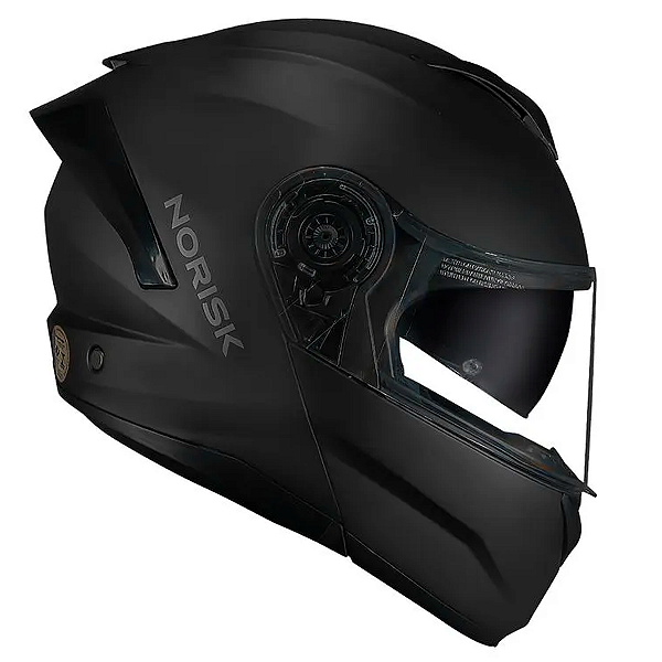 Capacete Norisk Force 2 Articulado Monocolor Preto Fosco