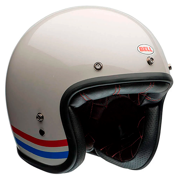 Capacete Bell Custom 500 Stripes Pearl Branco