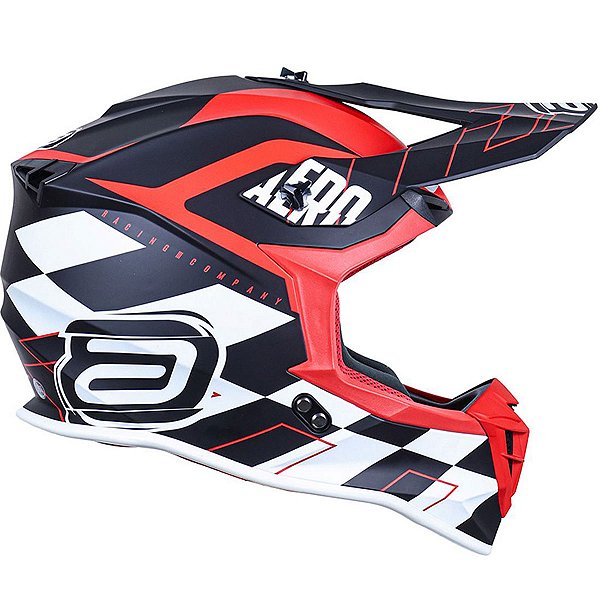 Capacete Asw R3 Victorious Preto Branco Vermelho