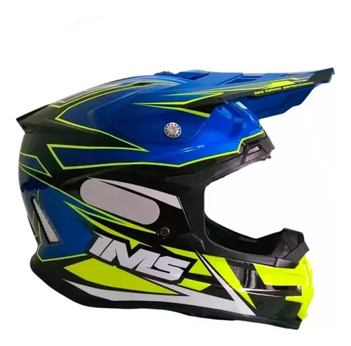 Capacete IMS EVO Azul/Amarelo Fluo