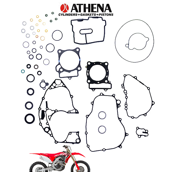 Jogo de Juntas Completo HONDA CRF 250R 18/22 250RX 19/22 c/ borrachas/retentores Athena