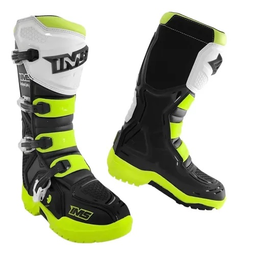 Bota IMS Robust Injetada - Preto/Fluor/Branco