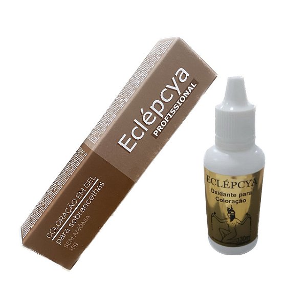 Coloração Eclépcya Sobrancelhas 15g - Marrom Escura + Oxidante