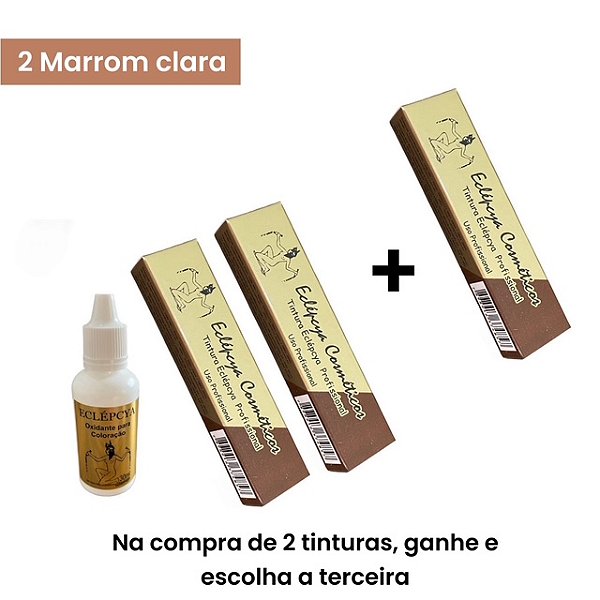 2 Tinturas Marrom clara Eclépcya e 1 Ox. - Ganhe 1 tintura a sua escolha