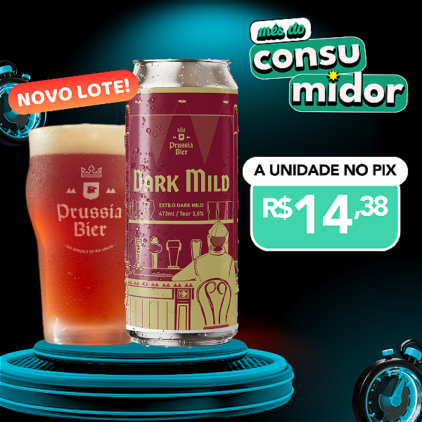 Dark Mild Prussia Bier unidade - Lata 473ml