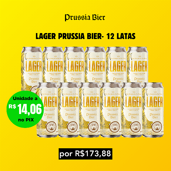 Kit Festa Lager Prussia Bier - 12 Latas 473ml