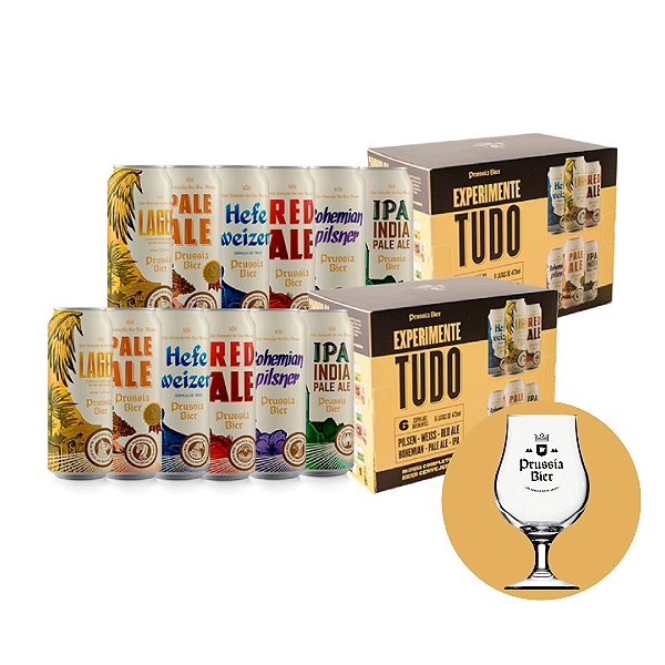 2 Packs Experimente Tudo + Taça - 12 latas 473ml