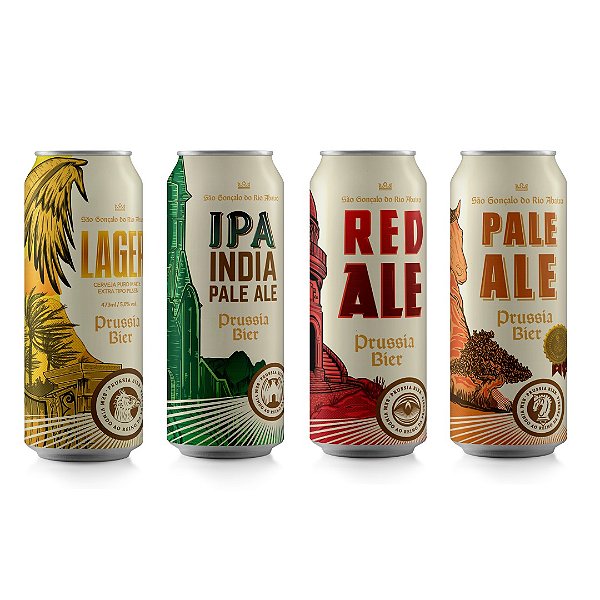 4 Cervejas (Lager, Red Ale, Pale Ale, English IPA) - *O desconto no valor integral é aplicado abaixo