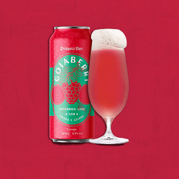 CERVEJA GOIABERRY CATHARINA SOUR GOIABA E AMORA LATA 473ML UNIDADE