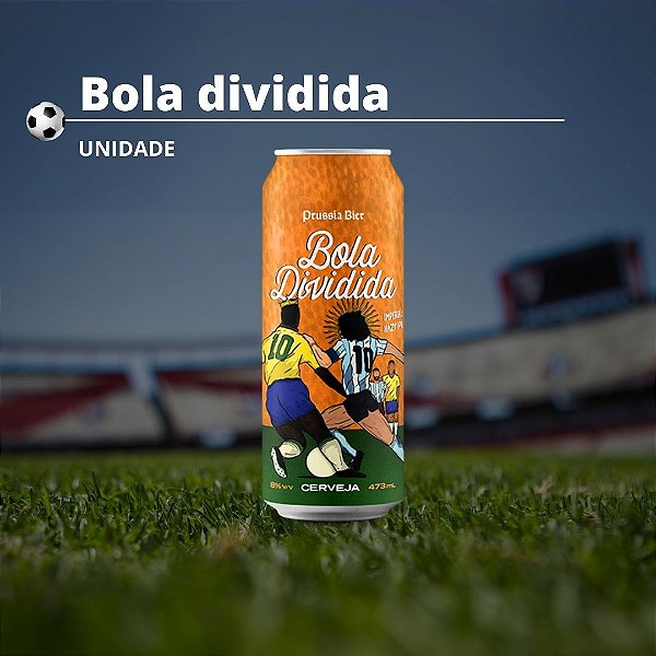 CERVEJA BOLA DIVIDIDA IMPERIAL HAZY IPA - LATA 473ML UNIDADE