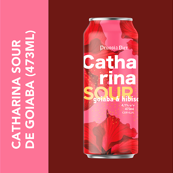 CERVEJA CATHARINA SOUR GOIABA E HIBISCO LATA 473ML UNIDADE