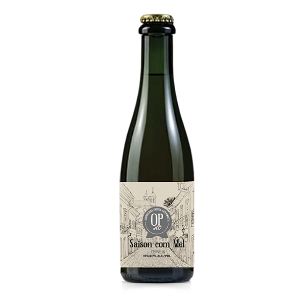 CERVEJA OP 07 - SAISON COM MEL - GARRAFA 375ML