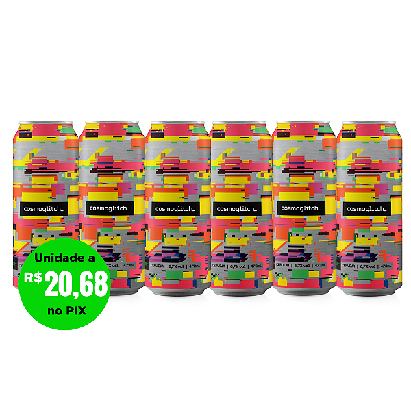 Cosmoglitch - Hazy IPA - Sem Pasteurização - 6 Latas 473ml
