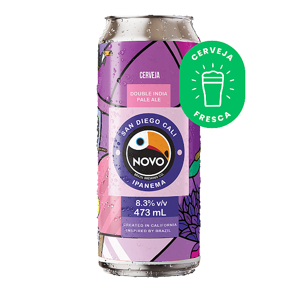 CERVEJA NOVO BRAZIL IPANEMA DOUBLE IPA LATA 473ML UNIDADE