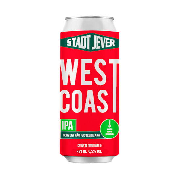 CERVEJA STADT JEVER WEST COAST IPA - LATA UNIDADE 473ML