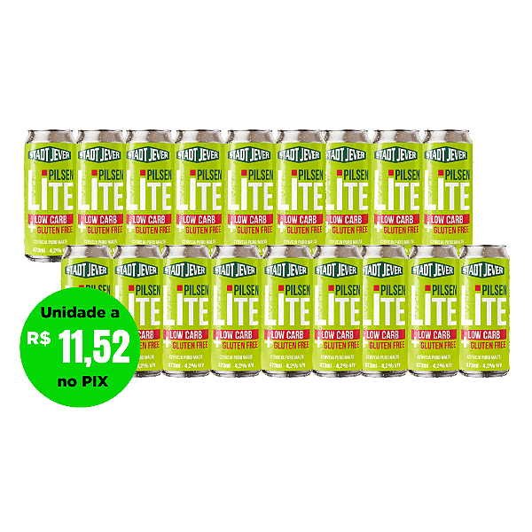 Pilsen Lite SEM GLUTEN - Stadt Jever - 18 Latas 473ml