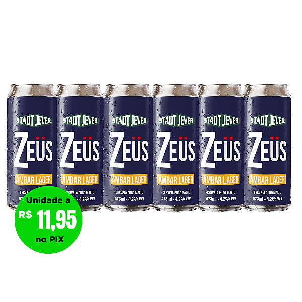 Zeus – Amber Lager – 6 latas de 473ml