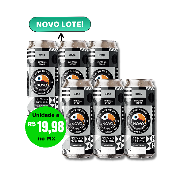 Corvo Negro - Russian Imperial Stout - Novo Brazil - 6 Latas