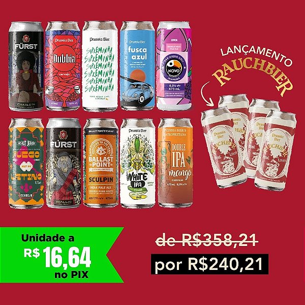 Sazonais + Rauchbier – 14 latas