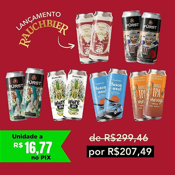 Novidades + Rauchbier – 12 latas