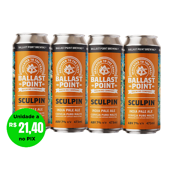BALLAST POINT - COMPRE 3, LEVE 4 LATAS  473ml