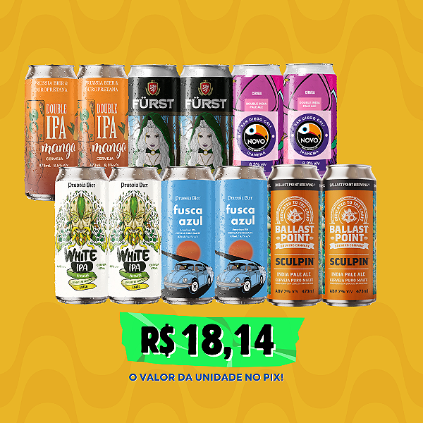 IPAs Best Sellers  - as mais vendidas – 12 Latas
