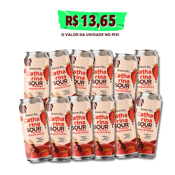 Catharina Sour morango, pitaya e lactose - 12 Latas 473ml