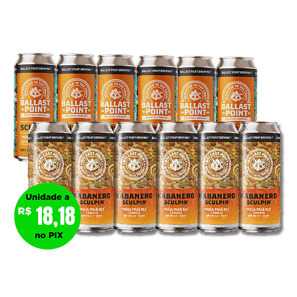 Duelo Ballast Point (Sculpin e Habanero) – 12 Latas