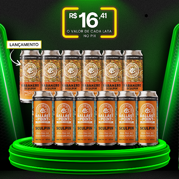 Duelo Ballast Point (Sculpin e Habanero) – 12 Latas