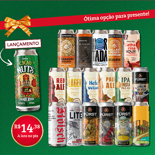 Tudão - Uma de cada - 18 Latas 473ml