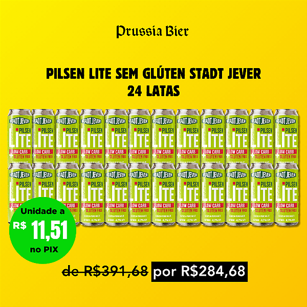 Kit Festa Lite Sem Gluten Stadt Jever - 24 Latas