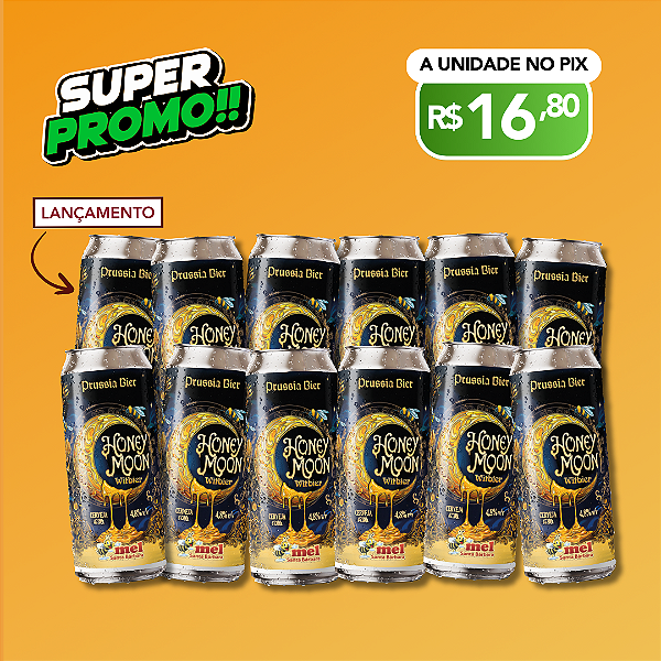 SUPER PROMO HONEY MOON - Witbier com mel – 12 LATAS
