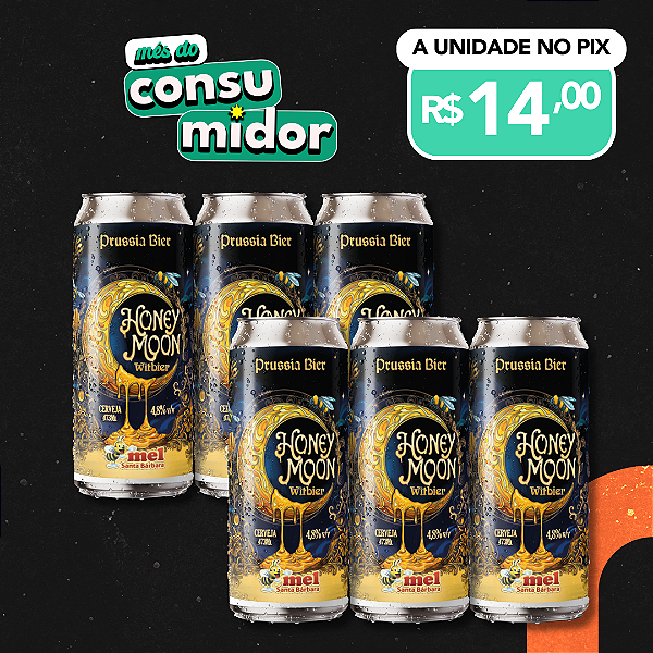 Honey Moon - Witbier com mel – 6 Latas
