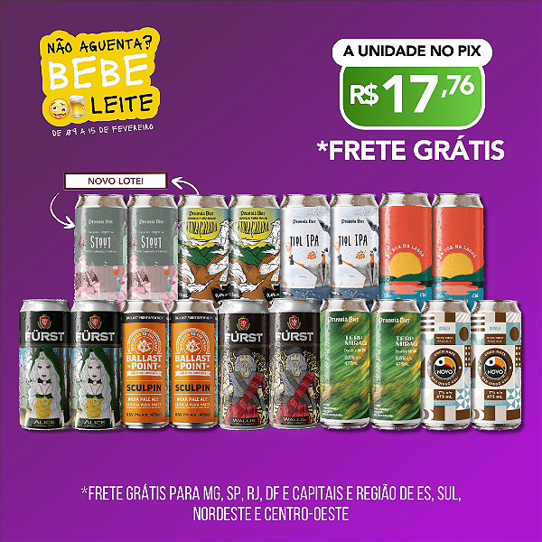 Kit cervejas fortes – 18 latas