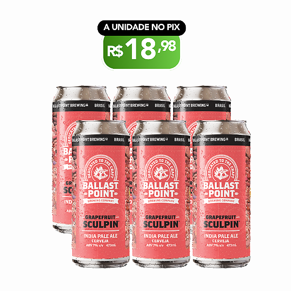 Ballast Point Sculpin Grapefruit – 6 Latas
