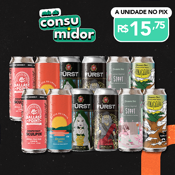 Cervejas Fortes – 12 Latas de 473ml