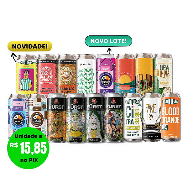 IPA Lover – todas as ipas do estoque – 17 latas